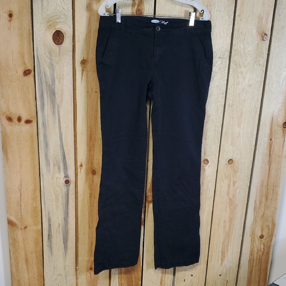 Womens Old Navy Flirt Black Pants Size 10 Long